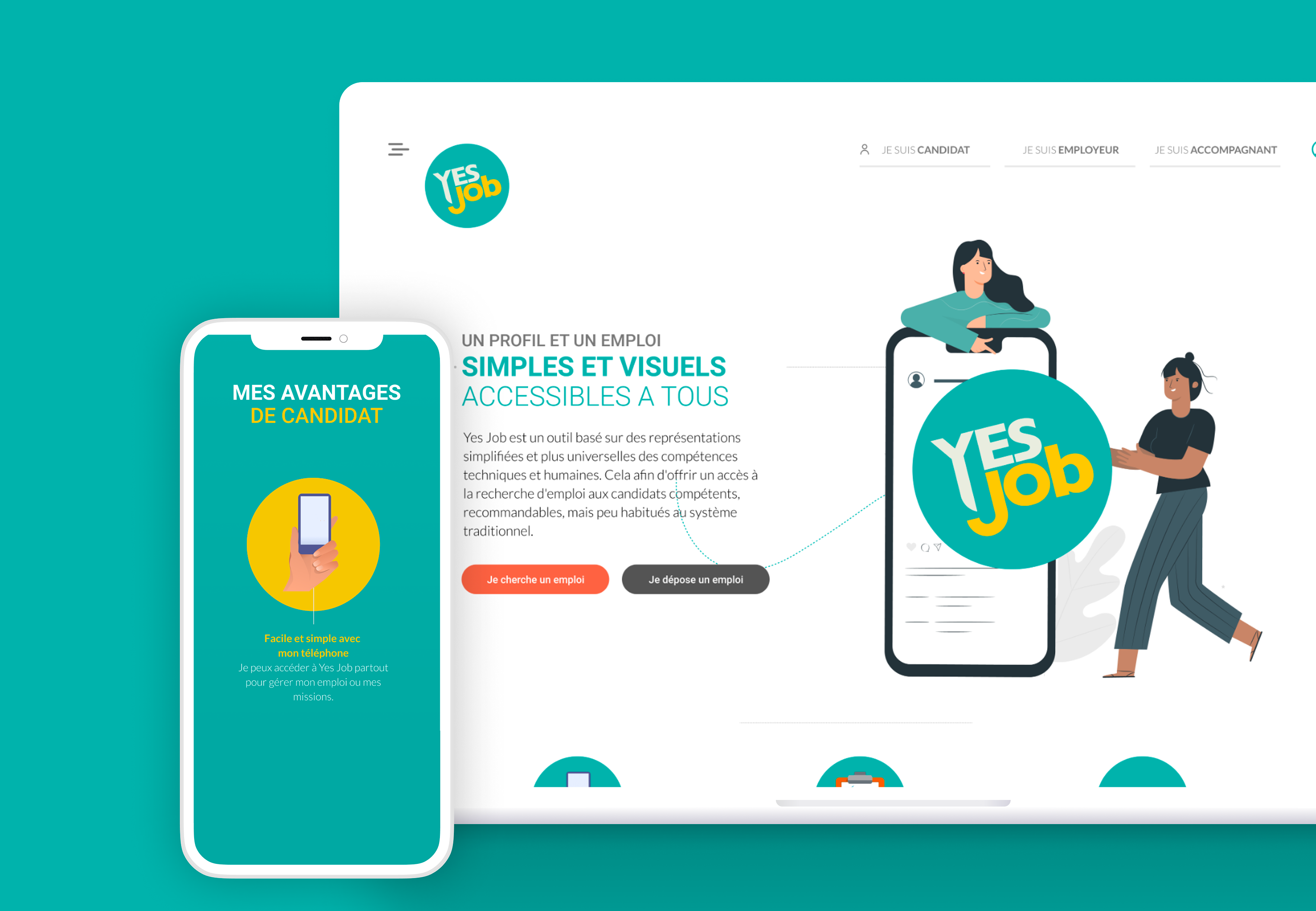 Site vitrine de Yes Job